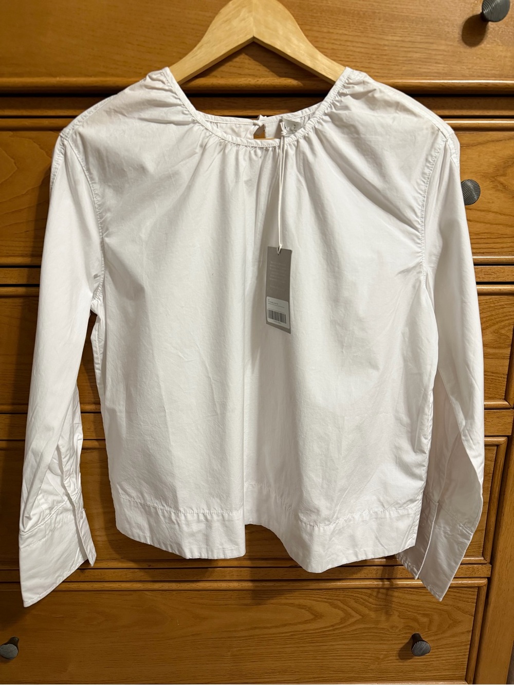 NEW Everlane Poplin Tie Back Top Womens Size XSmall White Lagenlook Minimalist - Picture 3 of 11